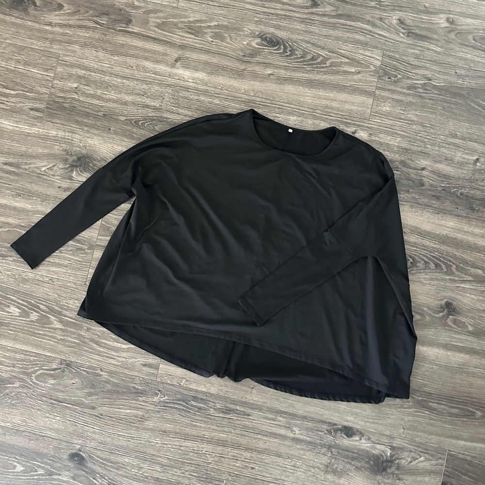 Black Oversized Long Sleeve Shirt